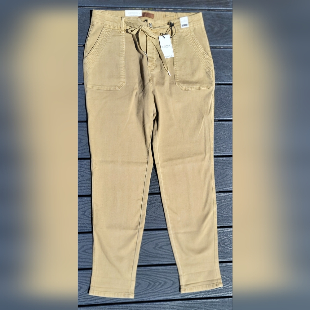 Judy Blue Garmet Dyed Cuffed Jogger. High waist